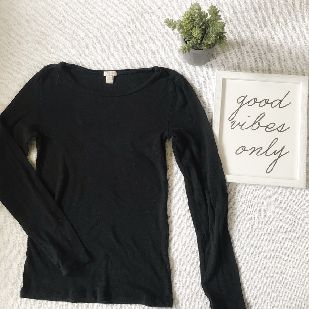 Black J. Crew Long Sleeve T-Shirt